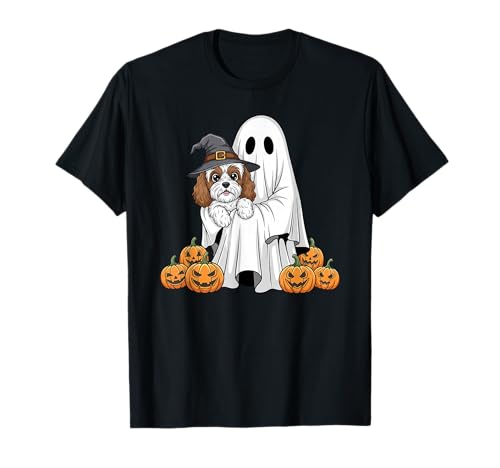 Lustiger Geist Cockapoo Kürbis Halloween Kinder Herren Damen T-Shirt von Cockapoo Lovers Cute Halloween Outfits Boy Girl
