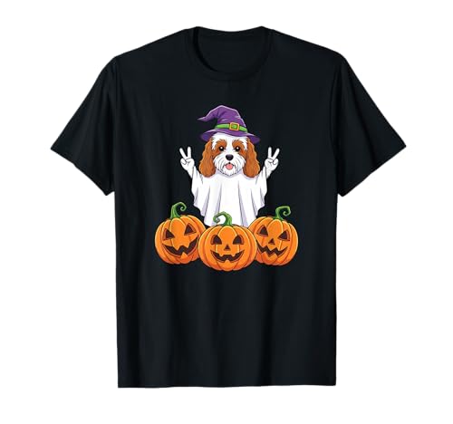 Lustiger Cockapoo Geist Kürbis Boo Halloween Kinder Herren Damen T-Shirt von Cockapoo Lovers Halloween Ghost Pumpkin Outfits