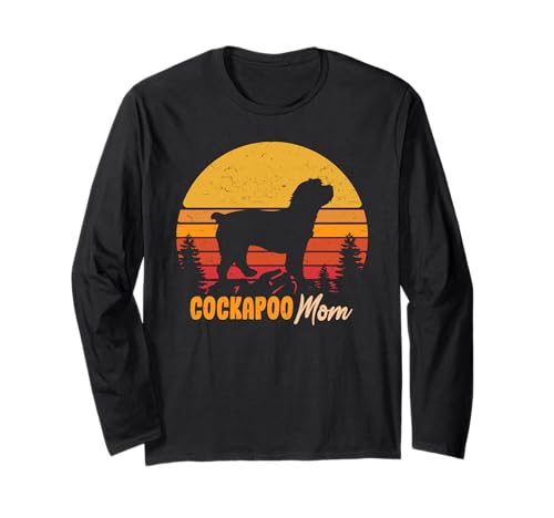 Kakadu Mama Mama Vintage Retro-Hund Frauengeschenk Langarmshirt Kakadu Mama Mama Vintage Retro-Hund Frauengeschenk Langarmshirt von Cockapoo Mom Gifts
