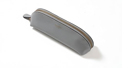 Cockatoo Federmäppchen aus echtem Leder, Zubehörhalter, Schreibwaren-Tasche, Stifteetui mit Reißverschluss für Arbeit und Büro, Dunkelblau von Cockatoo