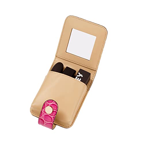 Cockatoo Leder-Lippenstift-Etui mit Spiegel, Make-up-Halter, tragbar, kleine Kosmetiktasche für Damen, weitere Farben, Very Berry Cockatoo Leder-Lippenstift-Etui mit Spiegel, Make-up-Halter, tragbar, kleine Kosmetiktasche für Damen, weitere Farben, Very Berry von Cockatoo