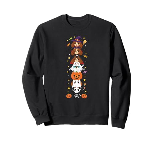 Lustiger Cocker Spaniel Hexe Geist Halloween Kinder Herren Damen Sweatshirt Lustiger Cocker Spaniel Hexe Geist Halloween Kinder Herren Damen Sweatshirt von Cocker Spaniel Lovers Halloween Skeleton Mummy