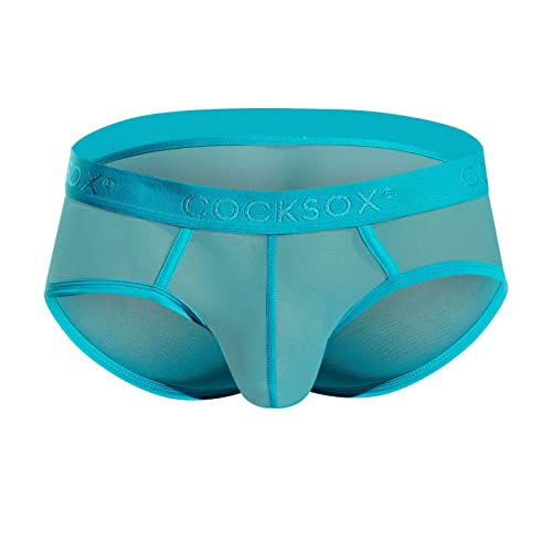 Cocksox Mesh Sports Brief Tiger CX76ME, Tonic Blue, Medium von Cocksox