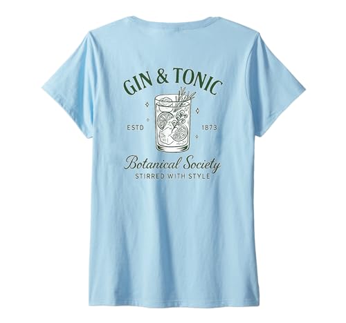 Damen Schließen Sie Sich den Gin Tonic Social Club Cocktail-Enthusiasten an T-Shirt mit V-Ausschnitt Damen Schließen Sie Sich den Gin Tonic Social Club Cocktail-Enthusiasten an T-Shirt mit V-Ausschnitt von Cocktail Culture Designs for Gin and Tonic Lovers