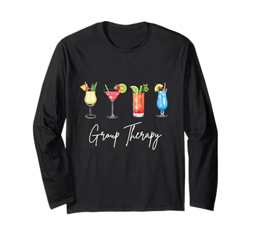 Gruppentherapie Lustiger Girls Night Out Cocktail Langarmshirt von Cocktail Lovers Drinking Humour