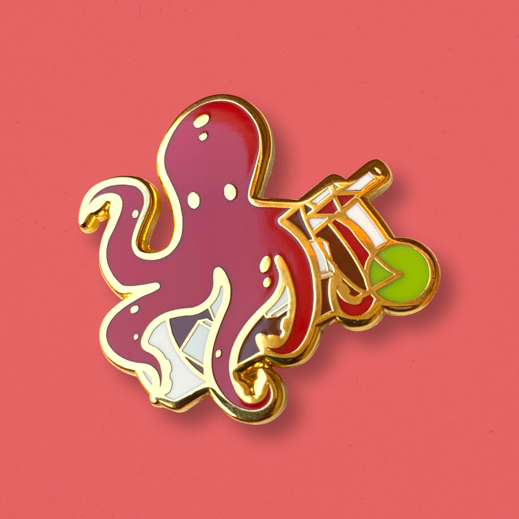 Octopus Dark "N Stormy Emaille Pin Vergoldeter Cocktail Critter Octopus Dark "N Stormy Emaille Pin Vergoldeter Cocktail Critter von CocktailCritters