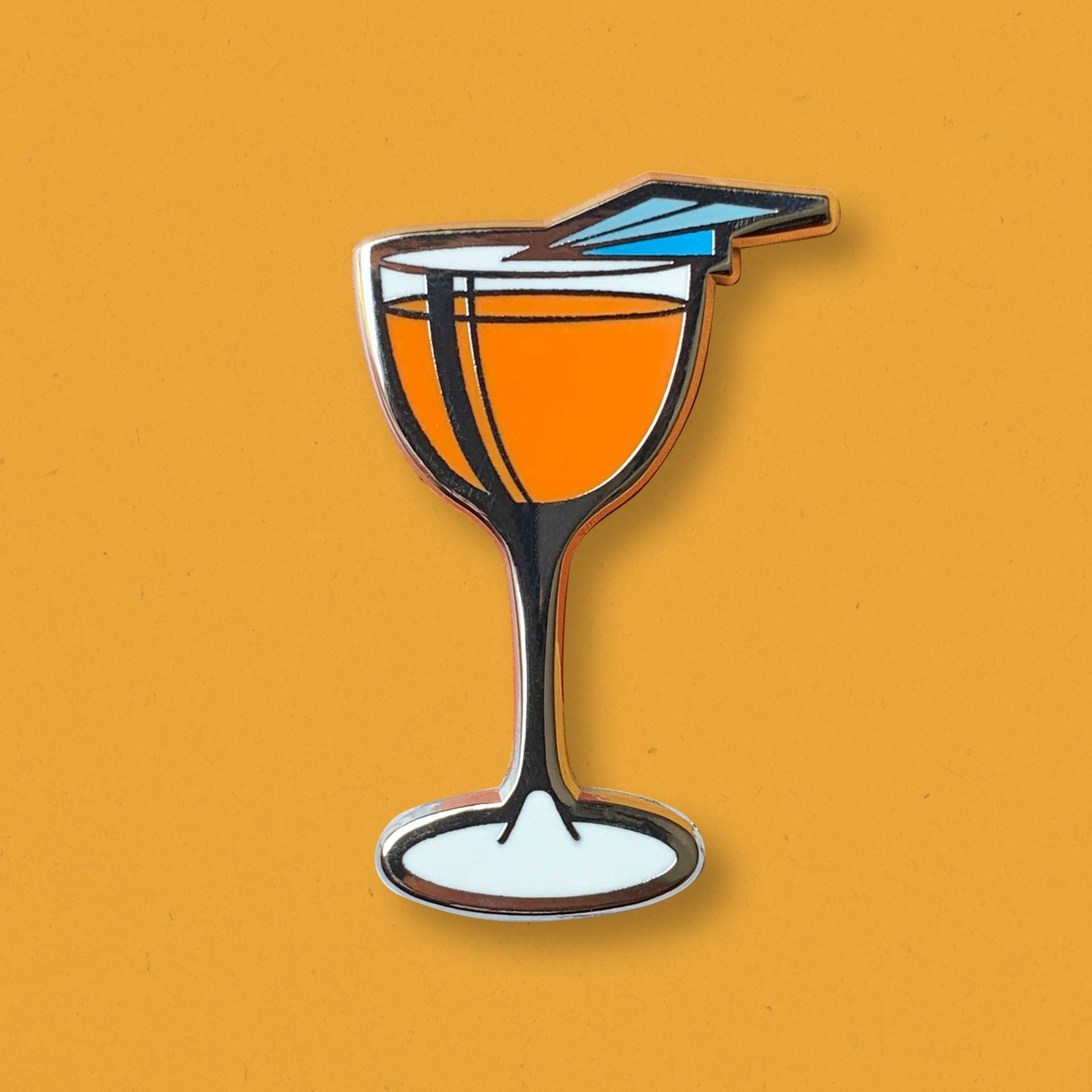 Papierflieger Cocktail Pin Versilberter Barkeeper Geschenk Papierflieger Cocktail Pin Versilberter Barkeeper Geschenk von CocktailCritters