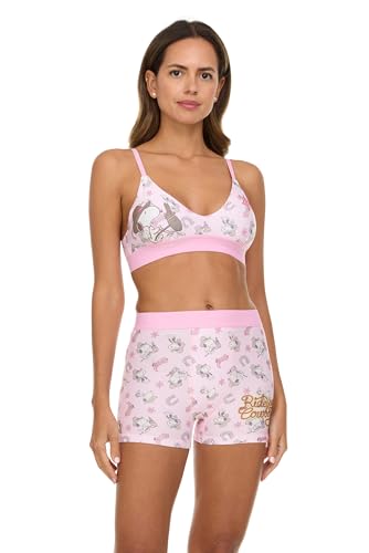 Coco Brands Damen-Sport-BH-Set – Peanuts-Snoopy-Racerback-Sport-BH und Boxershorts für Frauen, 2-teilig, Größen S–XL, X-Large von Coco Brands