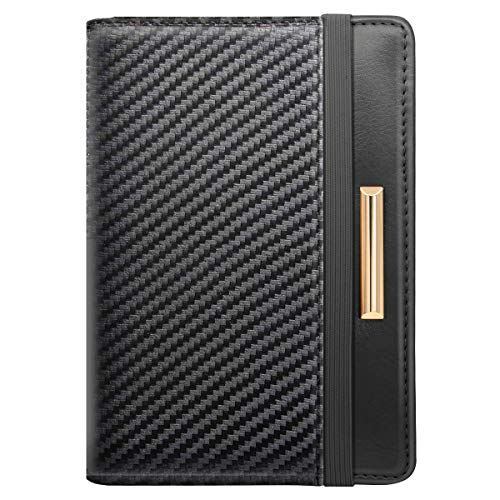 Coco Rossi Reisepasshülle, RFID-blockierende Reisepasshülle, Roségold, süße Blumen, Reisepasshülle mit elastischem Band für Damen von Coco Rossi