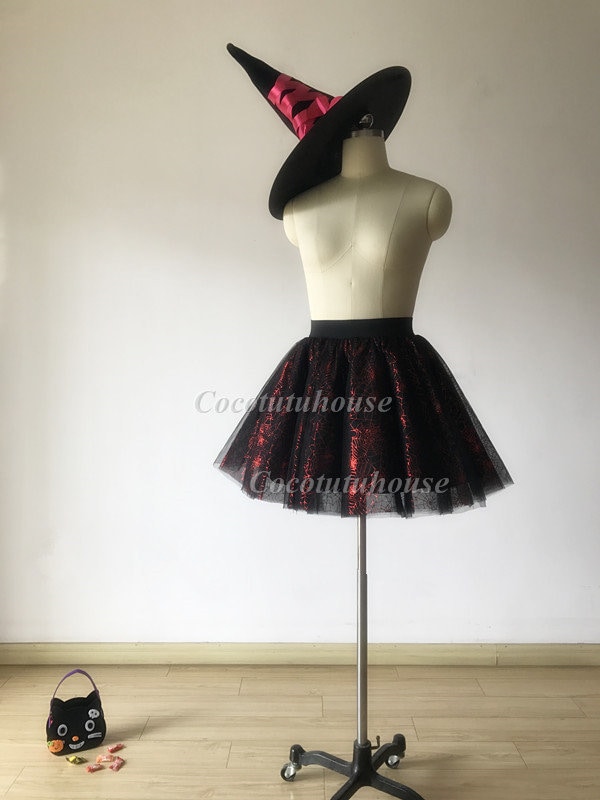Halloween Rock Für Baby Mädchen Spinnennetz Tüll, Hexenkostüm von CocoTutuhouse