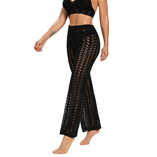 Bikini Cover Up Hose Sonnenschutz Häkelhose Kordelzug Strandhose (S) von Cocoarm