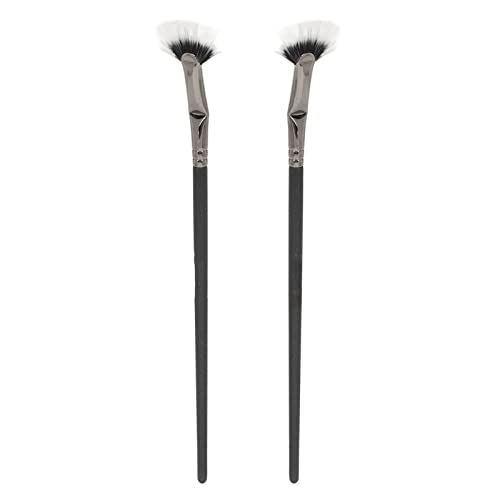 Cocoarm Bent Mascara Lüfterbürste Doppelschicht Tragbares Design für Reisende 2pcs Faserbürsten Haare von Cocoarm
