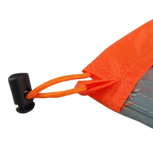 Cocoarm Nylon -Mesh -Sack Kordelzugbeutel mit Verstärktem Eröffnungsleichterlager für Camping Wanderreisen 5 Größen (M Orange) von Cocoarm