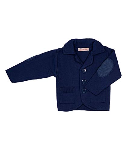 Cocolina Strickjacke Baby Jungen Sakko aus Strick Stricksakko Jacke für die Taufe Jungen (62, Royalblau) von Cocolina