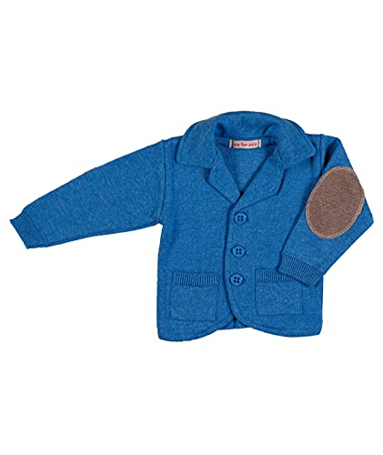 Cocolina Strickjacke Baby Jungen Sakko aus Strick Stricksakko Jacke für die Taufe Jungen (80, Hellblau) von Cocolina