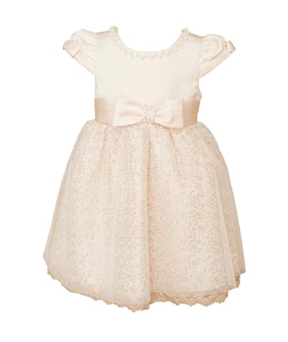 Cocolina4kids Mädchen Taufkleid festliches Kleid ivory-gold Festkleid Blumenmädchen Brautjungfer Mädchen Kleid Prinzessin Gold (98) von Cocolina4kids