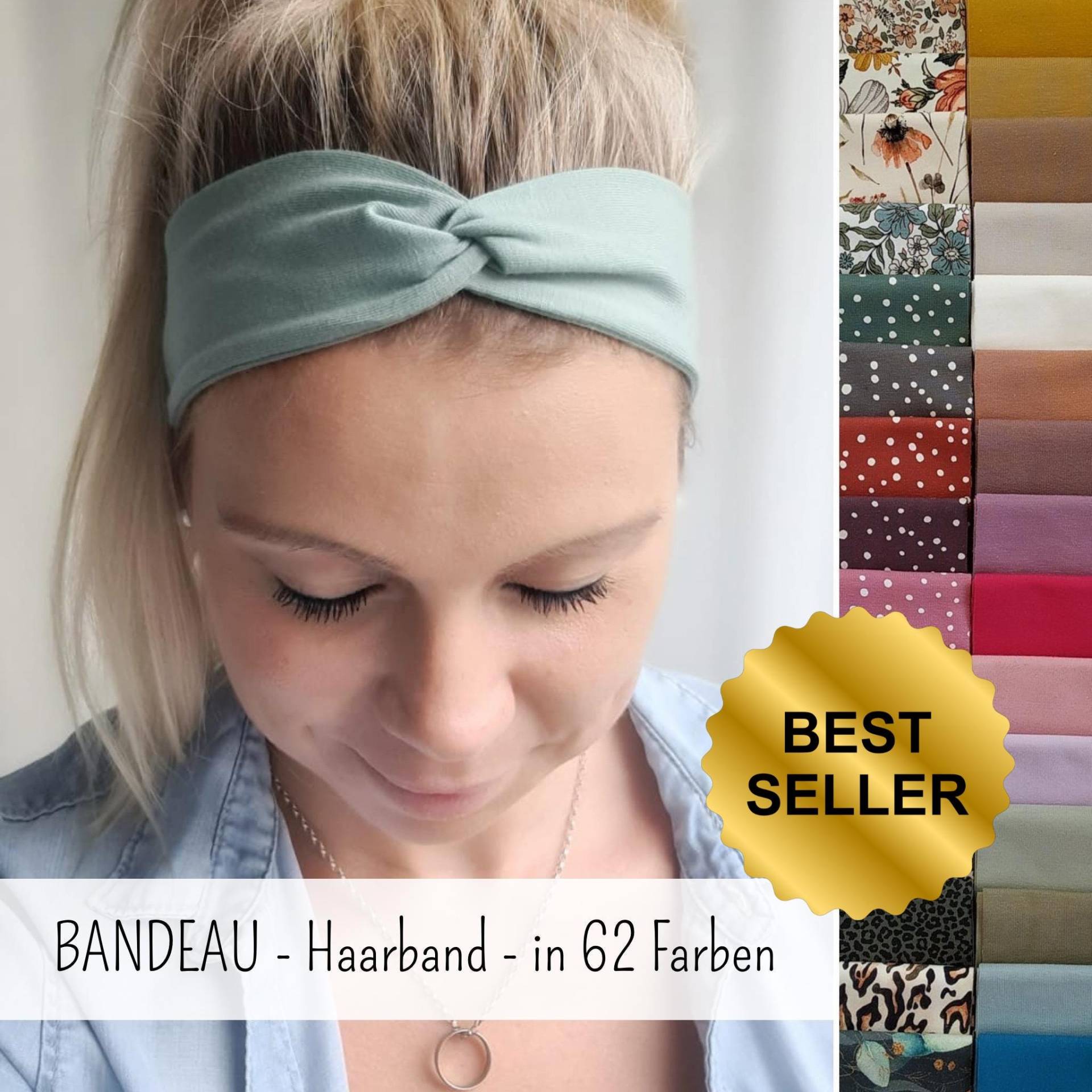 Schmales Bandeau Haarband in Vielen Farben Maßgefertigt, 2 Tragemöglichkeiten, Unisex, Sport - Freizeit Stirnband, Artikel Nr. 1023863230 von CoconadHandmade