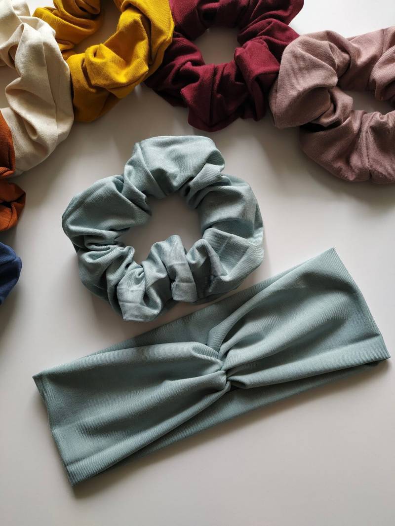 Set Bambus Haarband & Scrunchie - Auch Einzeln von CoconadHandmade