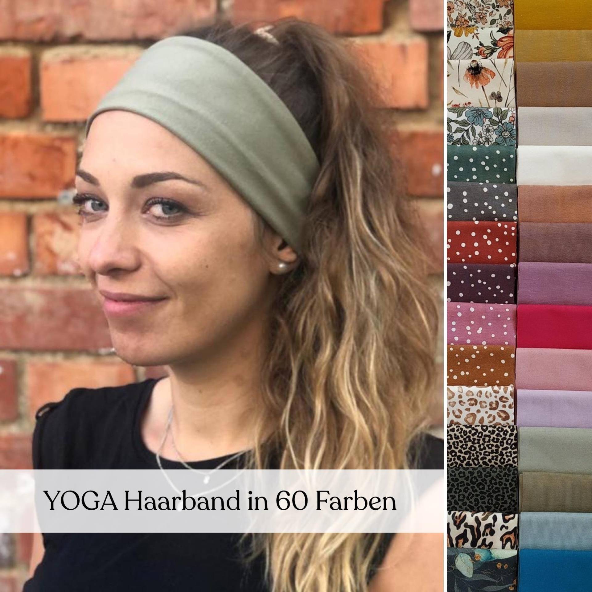 Yoga Haarband in Vielen Farben Maßgefertigt, Leichtes Sommer Haarband, Unisex, Einlagig Nahtlos, Sport - Freizeit von CoconadHandmade