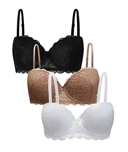 Coconuda Damen BH 3er-Pack Lavanda Mehrfarbig 3 von Coconuda