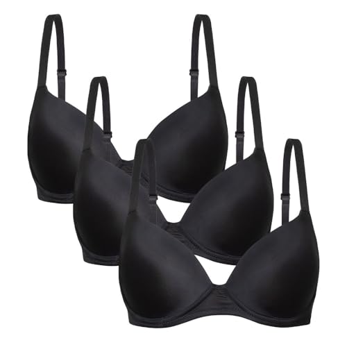 Coconuda Damen BH 3er-Pack Papavero Schwarz 4 von Coconuda
