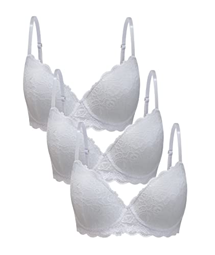 Coconuda Damen BH 3er-Pack Rosa Weiß 4 von Coconuda