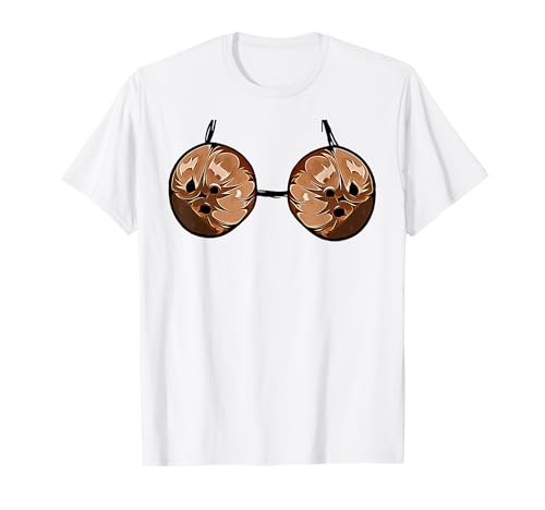 Kokosnuss-BH Hawaii-Kostüm Herren Damen T-Shirt von Coconut Bra hawaiian Costume Men Ladies