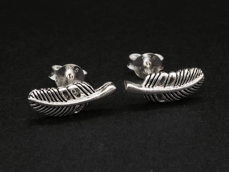 Feder Ohrringe, Silber Ohrstecker, Knorpel Blatt Einfache, Einzigartige Sterling Kinder Frauen Mädchen, 1 Paar Feder Ohrringe, Silber Ohrstecker, Knorpel Blatt Einfache, Einzigartige Sterling Kinder Frauen Mädchen, 1 Paar von CoconutSilver