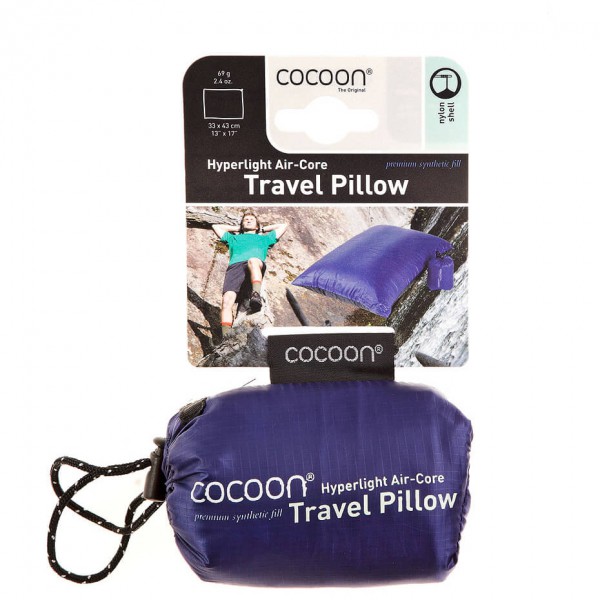 Cocoon - Air Core Pillow Hyperlight - Kissen Gr 28 x 38 cm schwarz/blau von Cocoon