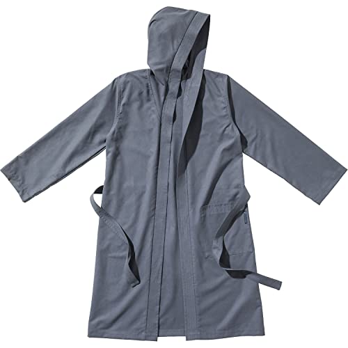 Cocoon Microfiber Bathrobe Ultralight with Hood, M, anchor grey von Cocoon