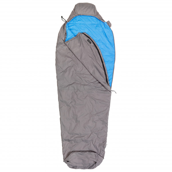 Cocoon - Mountain Wanderer - Kunstfaserschlafsack Gr 205 x 75/50 cm grau/blau von Cocoon