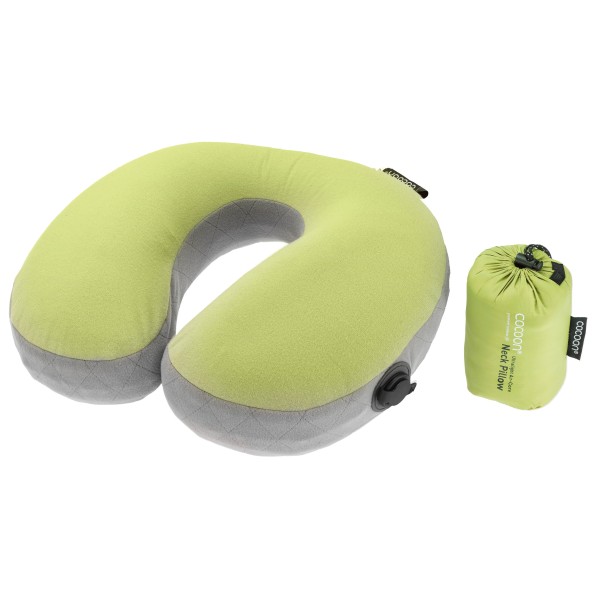 Cocoon - U-Shaped Air Core Pillow Ultralight - Kissen Gr 35 x 30 x 12 cm wasabi /grau von Cocoon