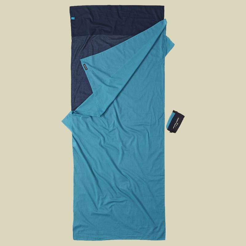 TravelSheet Egyptian Cotton Größe 220 x 90 cm Farbe tuareg/laguna blue von Cocoon