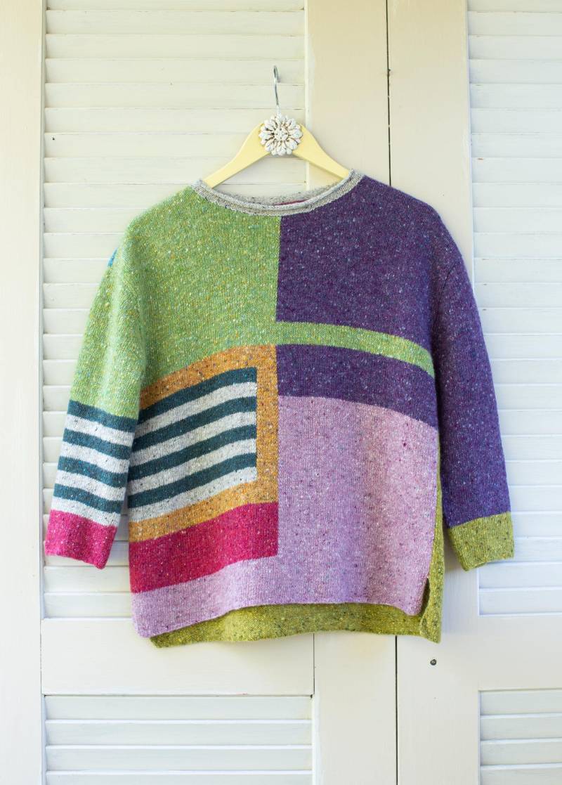 Colorblock Pullover "Love Story"/Damen Wollpullover von CocoonHMS