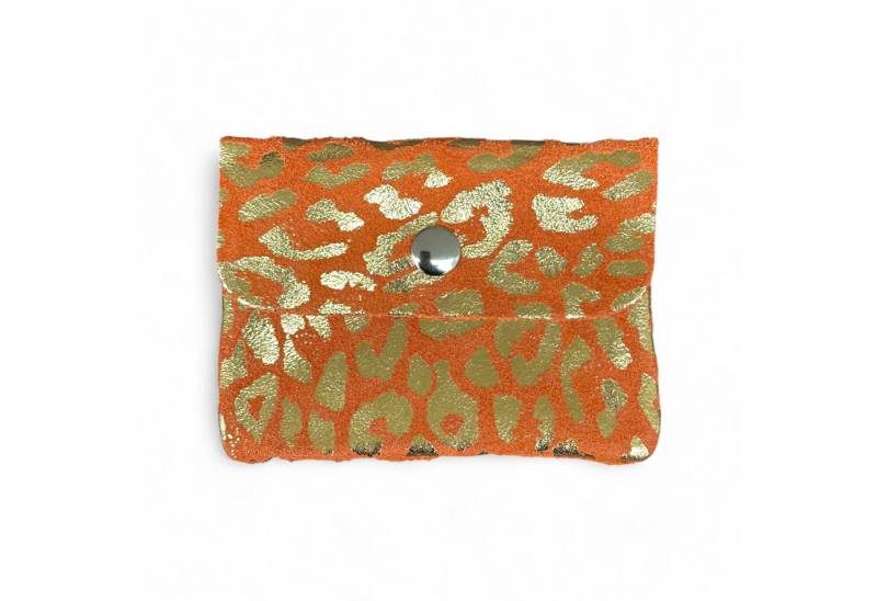 Cocopop Studio Mini Geldbörse Kleine Geldbörse aus Wildledermaterial mit metallischer Textur von Cocopop Studio