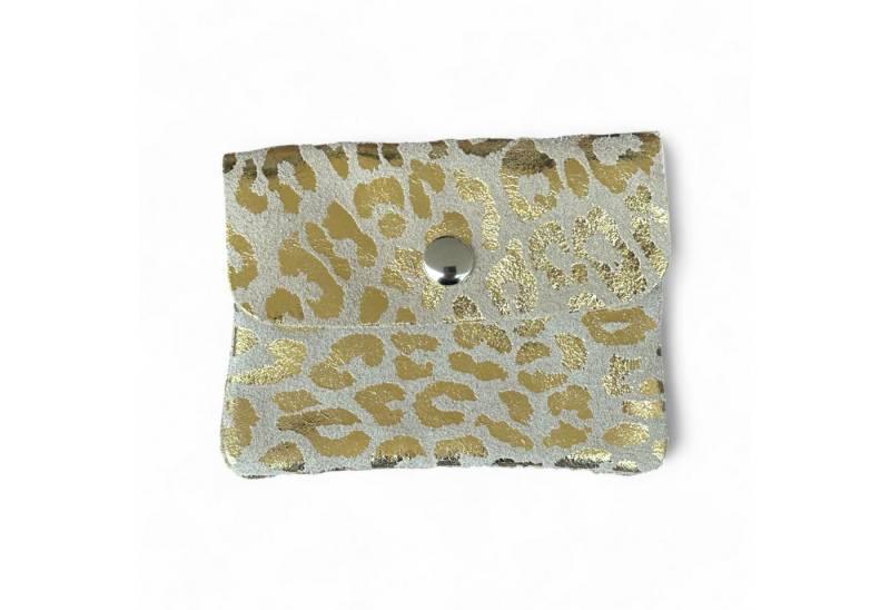 Cocopop Studio Mini Geldbörse Kleine Geldbörse aus Wildledermaterial mit metallischer Textur von Cocopop Studio