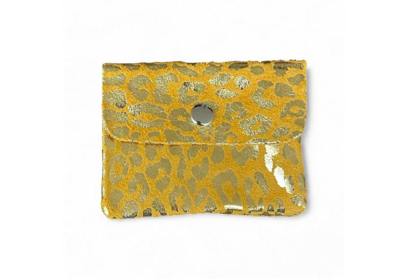 Cocopop Studio Mini Geldbörse Kleine Geldbörse aus Wildledermaterial mit metallischer Textur von Cocopop Studio