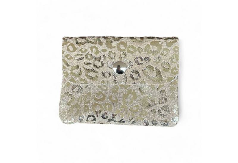 Cocopop Studio Mini Geldbörse Kleine Geldbörse aus Wildledermaterial mit metallischer Textur von Cocopop Studio