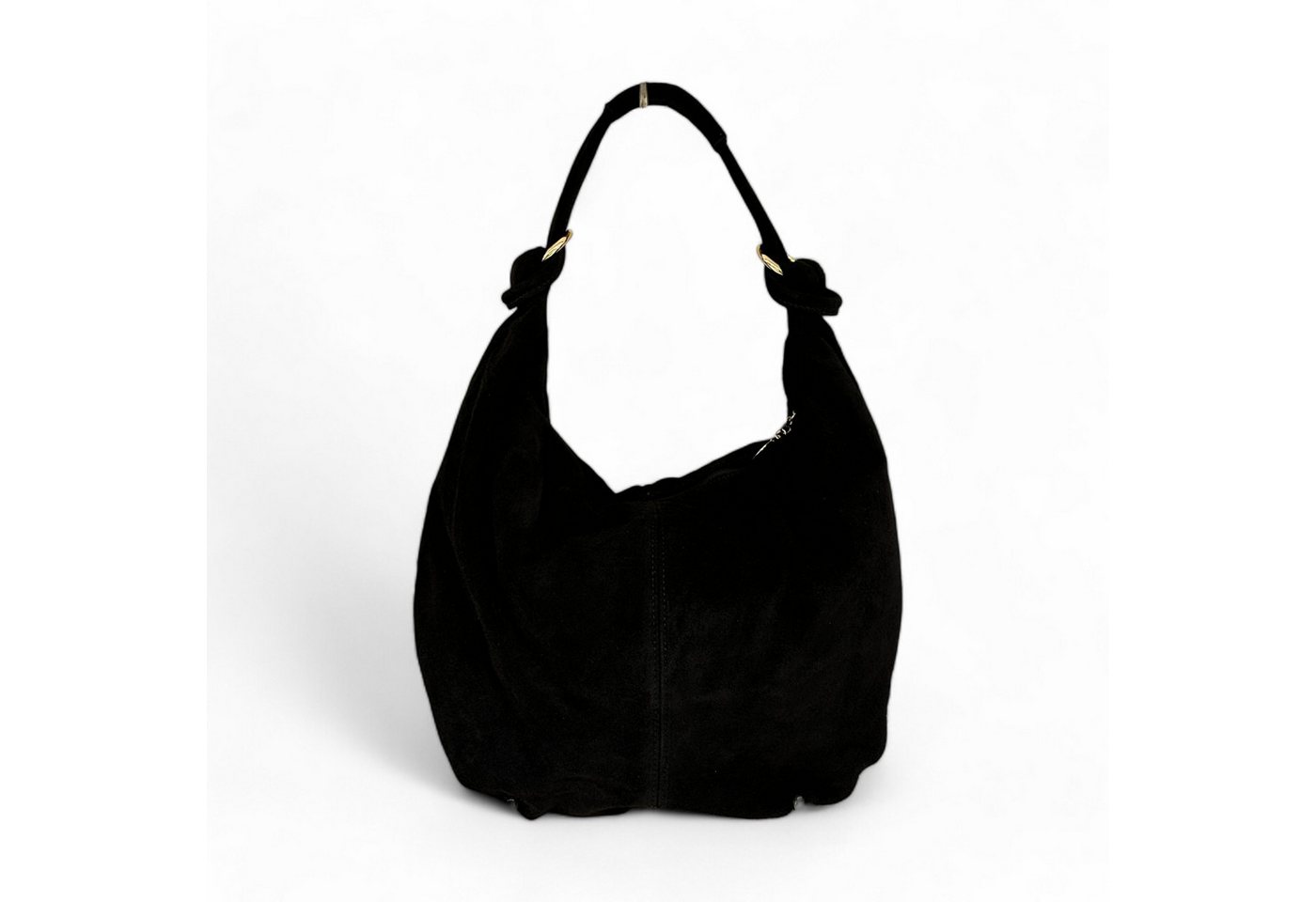 Cocopop Studio Schultertasche Schultertasche Damen aus Wildleder, Hobo Shopper, Made in Italy von Cocopop Studio