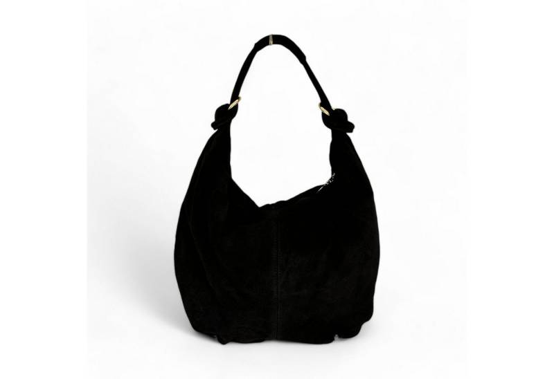 Cocopop Studio Schultertasche Schultertasche Damen aus Wildleder, Hobo Shopper, Made in Italy von Cocopop Studio