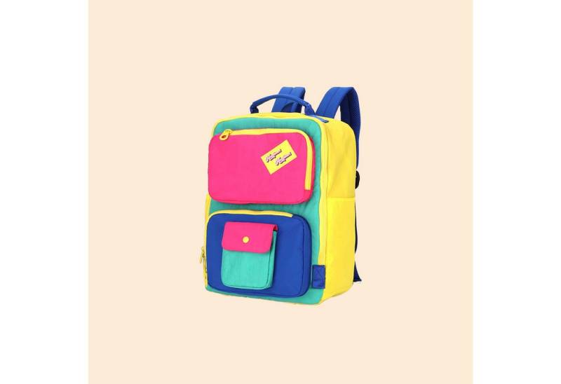 Cocopop Studio Umhängetasche Dopamin Farbe Matching Student Schulranzen Travel Backpack von Cocopop Studio