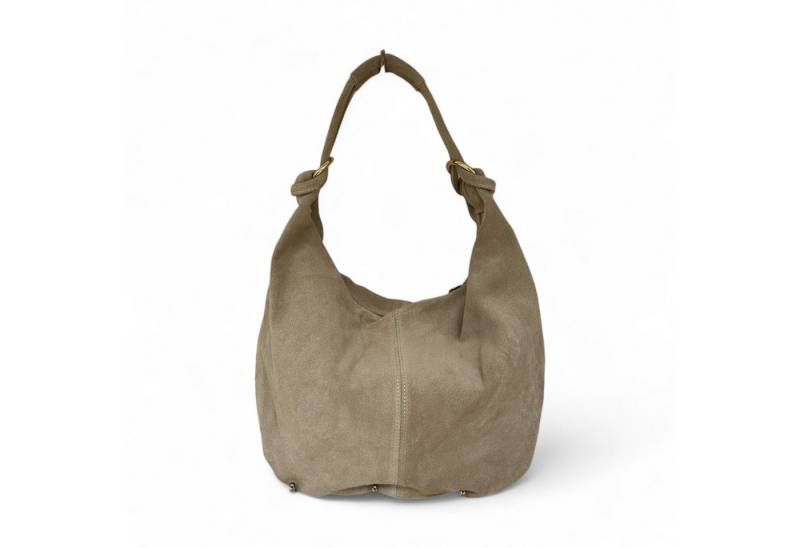 Cocopop Studio Schultertasche Schultertasche Damen aus Wildleder, Hobo Shopper, Made in Italy von Cocopop Studio
