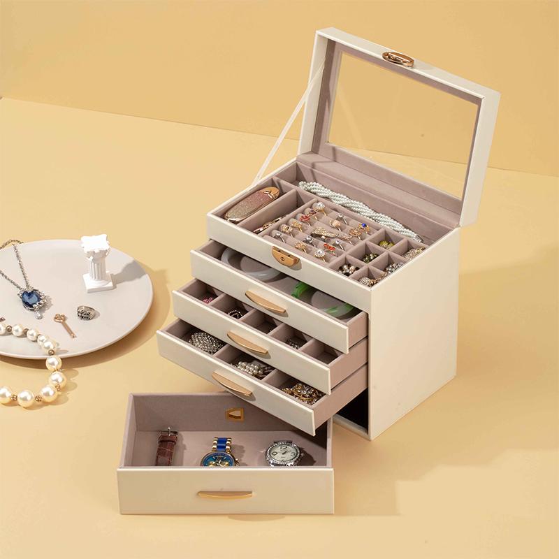 Damen-Schmuckschatulle 5-Lagige Schmuckaufbewahrungsdose Kann Als Weihnachtsgeschenk Zum Geburtstag Hergestellt Werden von CocopopTasche