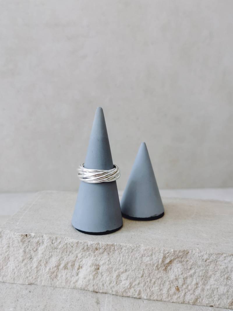 Mehrfachring Aus 9 Einselringe 925 Silber, Verschlungene Bänder Fingerring von CocosyBerlin