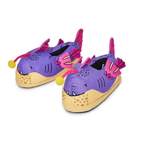 Coddies Anglerfish Hausschuhe | Unisex Lustige Hausschuhe, Neuheit Bequeme Pantuflas, Gag Geschenk | Herren, Damen & Kinder, Anglerfisch, 10-13 Women/8-11 Men von Coddies