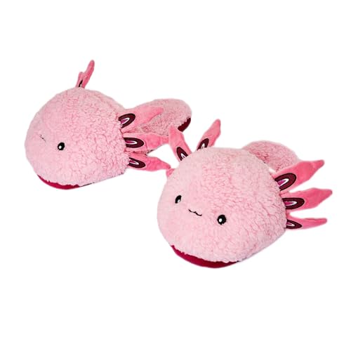 Coddies Axolotl Hausschuhe | Unisex Lustige Hausschuhe, Neuheit Bequeme Pantuflas, Gag Geschenk | Männer, Frauen & Kinder, Axolotl, 10-13 Women/8-11 Men von Coddies