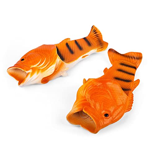 Coddies Fisch Flops | Strandschuhe, Flip Flops, Freizeitschuhe, Hausschuhe, Duschschuhe und Sandalen für Männer, Frauen und Kinder, Orange, 42/43 EU von Coddies