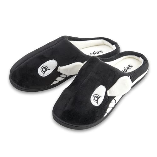 Coddies Orca Hausschuhe | Plüsch Fisch Hausschuhe - Tierhausschuhe - Memory Foam - Gag Geschenk für Männer, Frauen & Kinder (EU 42-43), Orca, 40/42 EU von Coddies