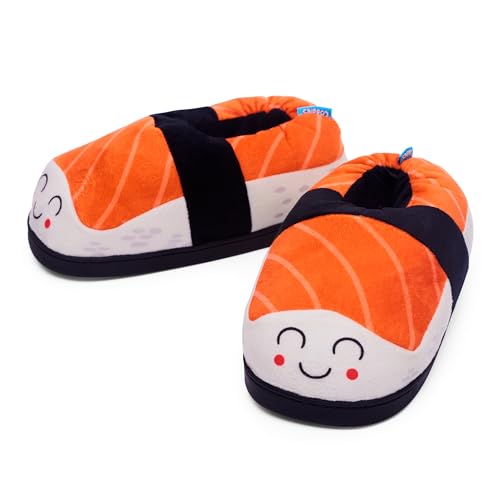 Coddies Sushi "Shoe-shi" Hausschuhe, Neuheit Schuhe für drinnen und draußen, ultimatives Geschenk, Herren, Damen und Kinder, Größen S, M, L, braun, 36.5/40.5 EU von Coddies
