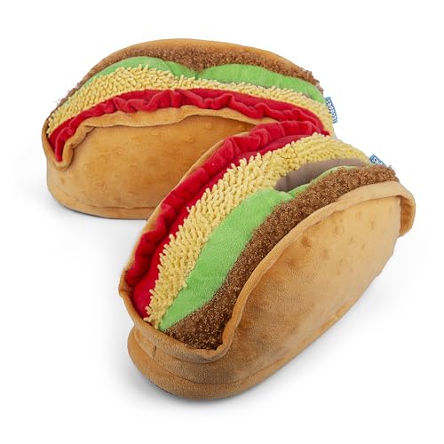 Coddies Taco Hausschuhe | Uni Lustige Hausschuhe, Neuheit Bequeme Hausschuhe, Perfekt für Geschenke | Herren, Damen & Kinder, Taco, 8.5/11 UK von Coddies